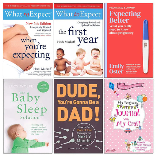 What to Expect, What To Expect, Expecting Better, The Baby, Dude You're, Week by Week 6 Books Collection Set - The Book Bundle