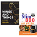 Wings and Things Lip-smacking chicken recipes [Hardcover] By Ben Ford, The Slim 800 Hot Air Fryer 2 Books Collection Set - The Book Bundle