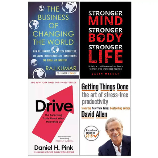 Business of Changing, Stronger Mind, Drive, Getting Things Done 4 Books Set - The Book Bundle