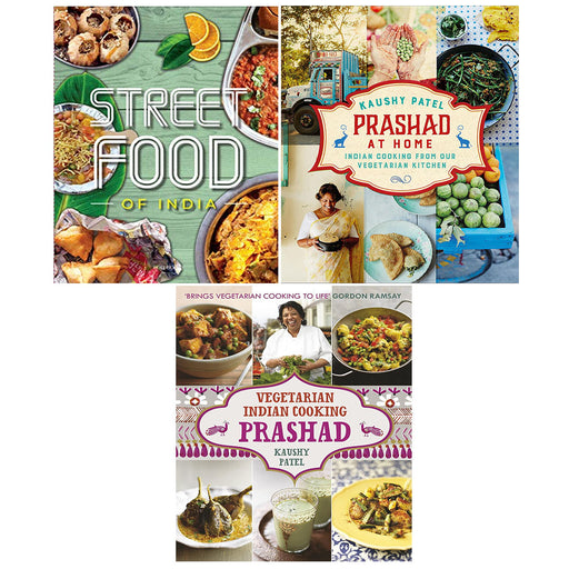 Vegetarian Indian Cooking, Prashad At Home, Street Food 3 Books Set - The Book Bundle