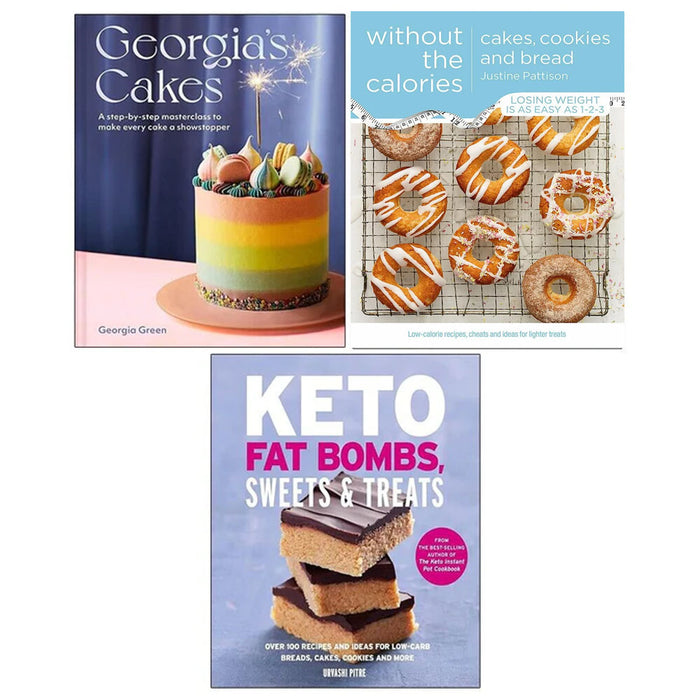 Georgias Cakes(HB),Keto Fat Bombs Sweets Treats, Cakes Cookies Bread 3 Books Set - The Book Bundle