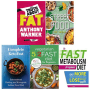 Cover image of the "Truth About Fat" book from the Complete Ketofast collection by Anthony Warner, featuring a colorful design.