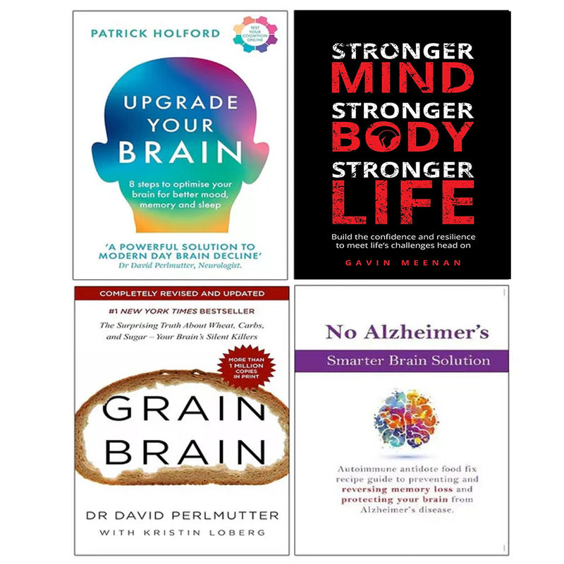 Upgrade Your Brain, Grain Brain, No Alzheimers Smarter, Stronger Mind 4 Books Set - The Book Bundle