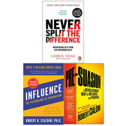 Never Split the Difference, Influence The Psychology of Persuasion, Pre-Suasion 3 Books Collection Set - The Book Bundle