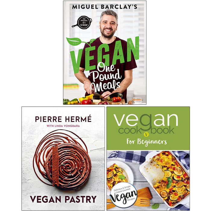 Vegan One Pound Meals, Vegan Pastry, Vegan Cookbook For Beginners 3 Books Set - The Book Bundle