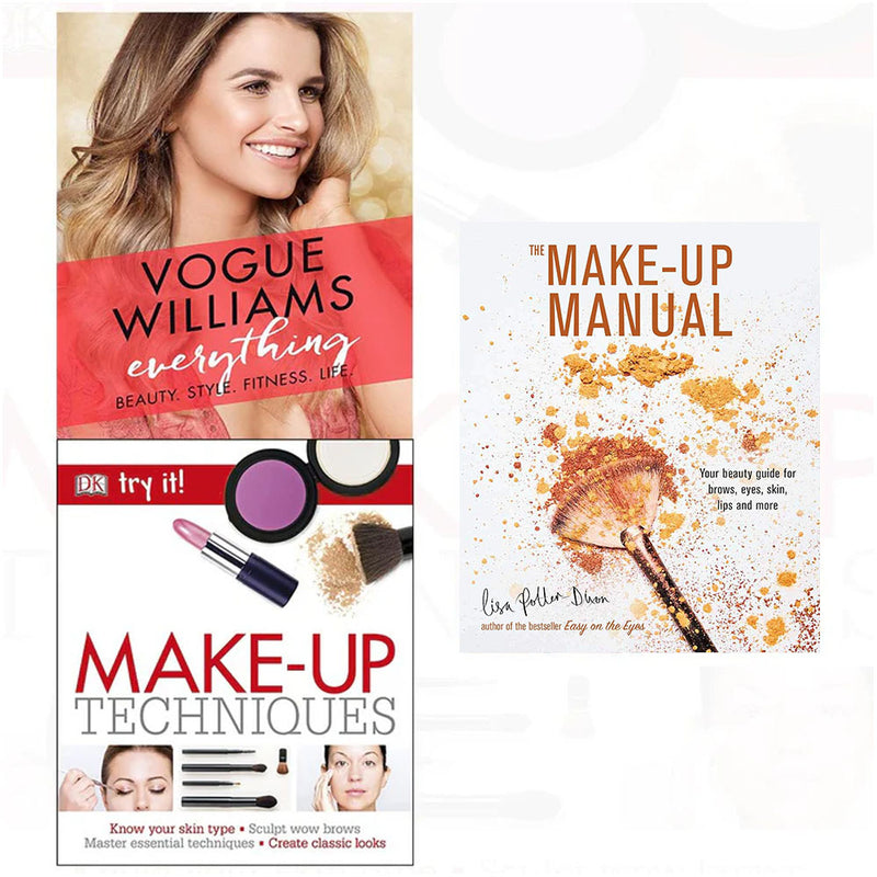 Everything beauty style fitness life [hardcover] and Make-Up Techniques, Make-up Manual 3 books collection set - The Book Bundle