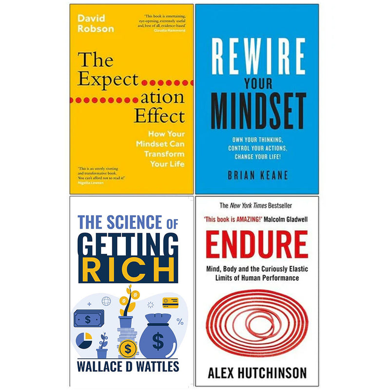 The Expectation Effect, Rewire Your Mindset, The Science of Getting Rich, Endure 4 Books Set - The Book Bundle