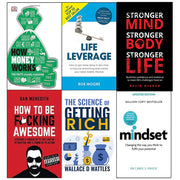 How Money Works, Life Leverage, Stronger Mind, How to be F*cking Awesome, The Science of Getting Rich and mindset 6 Books Collection Set - The Book Bundle