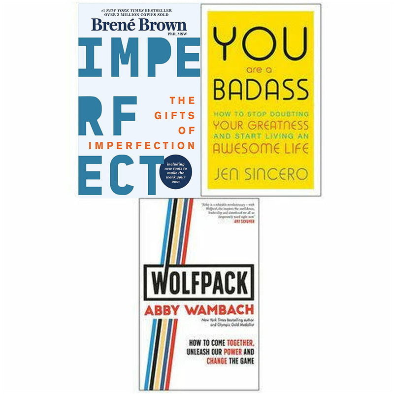 Gifts of Imperfection, You Are a Badass & WOLFPACK 3 Books Collection Set NEW - The Book Bundle