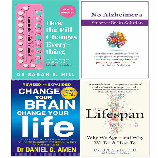 Pill Changes Everything, No Alzheimer Iota, Change Your Brain, Lifespan 4 Books Set - The Book Bundle