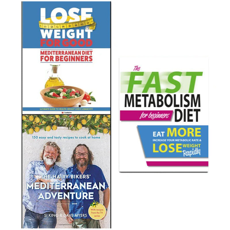 DVD cover for "Lose Weight For Good" by Hairy Bikers, part of the Mediterranean and Fast Metabolism diet for beginners book collection.