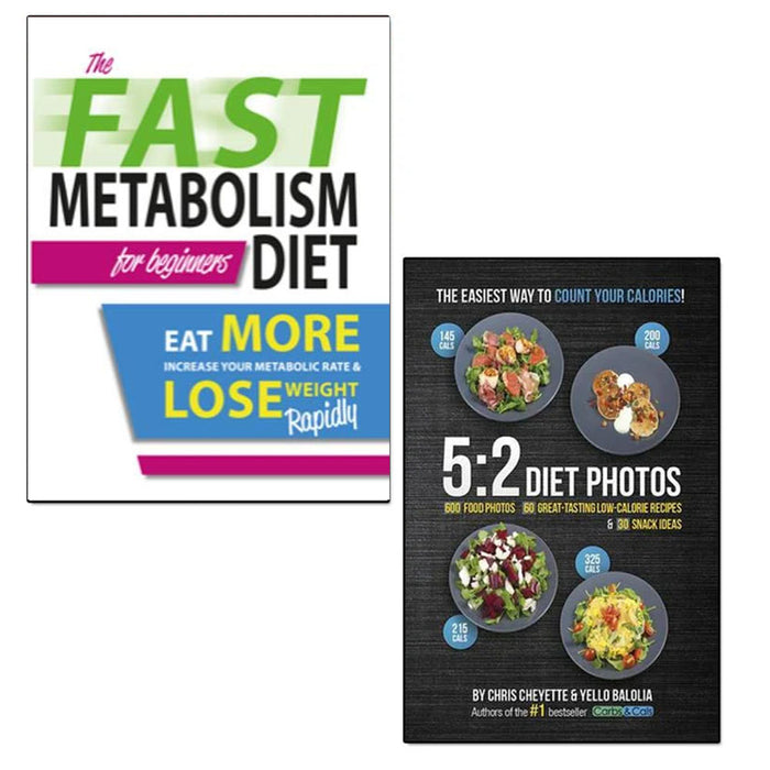 5:2 diet photos and The Fast Metabolism Diet For Beginners 2 Books Collection Set - The Book Bundle
