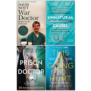 Set of four nonfiction paperback books by David Nott and Dr. Richard Shepherd, including War Doctor and Surgery on the Front Line.