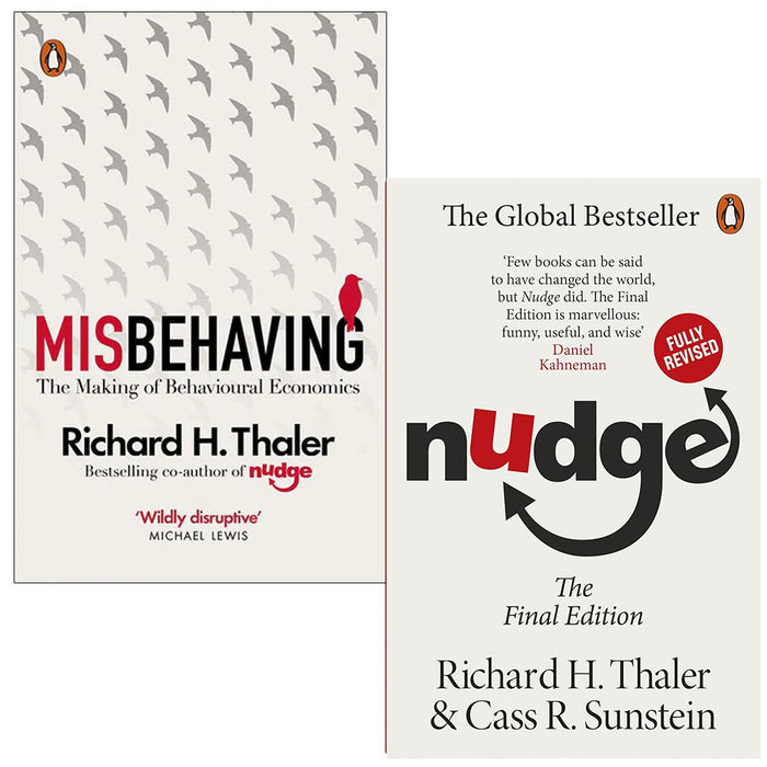 Richard H Thaler Collection 2 Books Set ( Misbehaving, Nudge ) - The Book Bundle