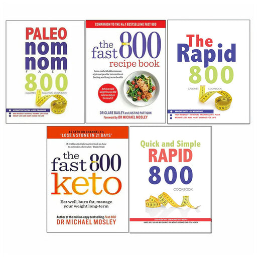 Fast 800 Recipe 5 Books Set Fast 800 Keto, The Rapid 800 Cookbook, Paleo Nom Nom Fast 800, Quick and Simple RAPID 800 - The Book Bundle