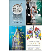 Collection of four fiction and non-fiction books by Chris Atkins, Dr. Amanda Brown, Sarah Langford, and Adam Kay, featuring diverse covers.
