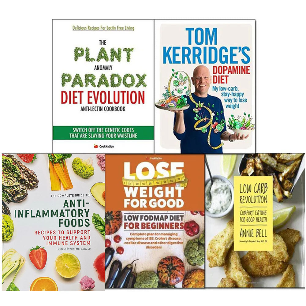 Tom Kerridge's Low Carb Revolution, Low FODMAP Diet, Plant Paradox 5 B   The Book Bundle