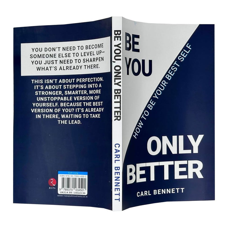 Cover of "BE YOU, ONLY BETTER" book by Carl Bennett, featuring a colorful design with the title and author's name.