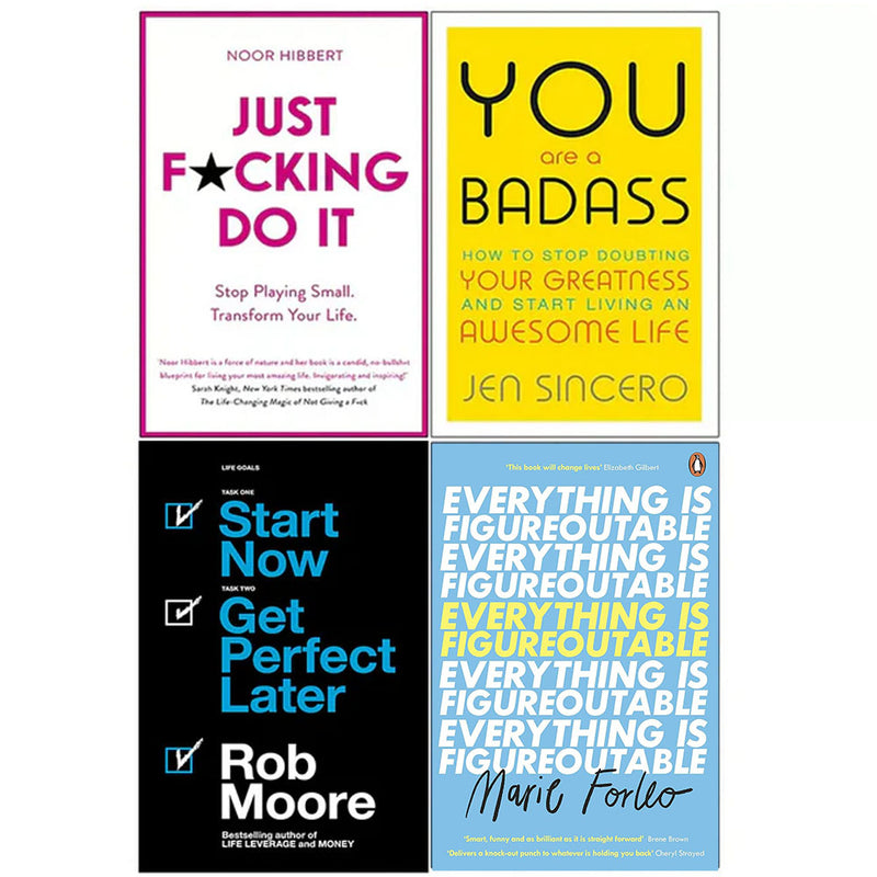 Everything is Figureoutable, Just F*cking Do It, You Are a Badass, Start Now Get Perfect Later 4 Books Collection Set - The Book Bundle