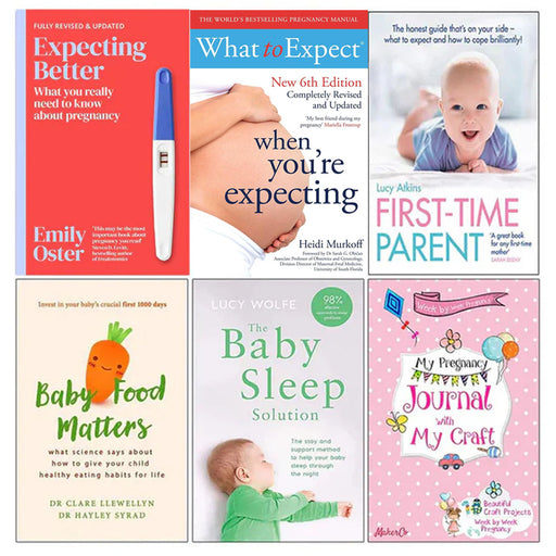 Expecting Better, What to Expectg , First Time Parent, Baby Food ,The Baby Sleep 6 Books Collection Set - The Book Bundle