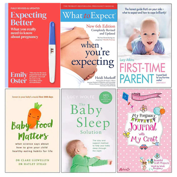 Expecting Better, What to Expectg , First Time Parent, Baby Food ,The Baby Sleep 6 Books Collection Set - The Book Bundle