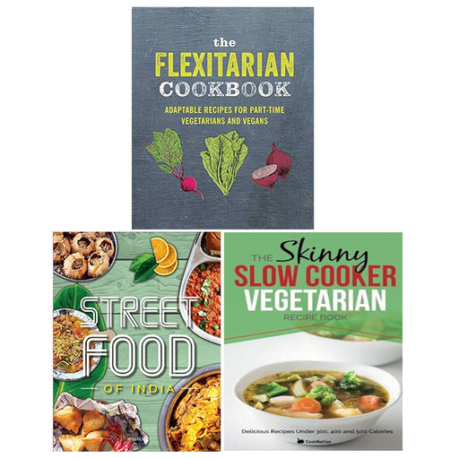 The Flexitarian Cookbook [Harcover], Skinny Slow Cooker Vegetarian Recipe Book, Vegetarian 5:2 Fast Diet for Beginners 3 Books Collection Set - The Book Bundle