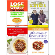 Hairy Dieters Make It Easy, Takeaway Favourites, Pasta And Rice Without The Calories And Slow Cooker Soup Diet 4 Books Collection Set - The Book Bundle