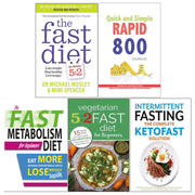 Collection of five non-fiction paperback books on fasting and diet by Dr. Michael Mosley and authors, including Haylie Pomroy.