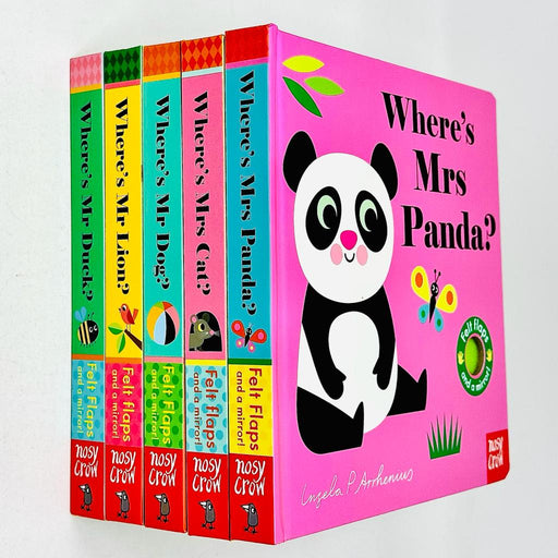 Felt Flaps and a Mirror Where's Series 5 Books Collection Set by  Ingela P Arrhenius(Where's Mrs Panda? ) - The Book Bundle