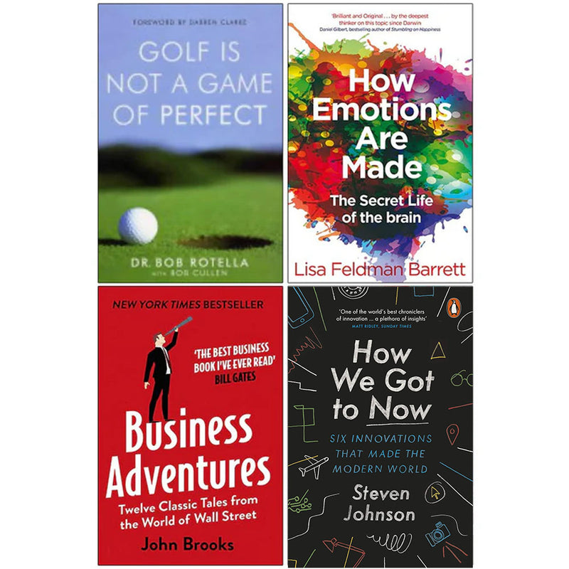 Golf is Not a Game of Perfect, How Emotions Are Made, Business Adventures, How We Got to Now 4 Books Collection Set - The Book Bundle