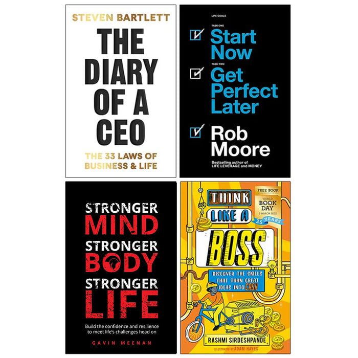 The Diary of a CEO[Hardcover], Start Now Get Perfect Later, Stronger Mind, Think Like a Boss 4 Books Collection Set - The Book Bundle