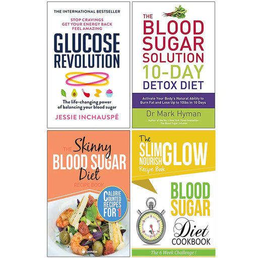 Glucose Revolution, The Blood Sugar Solution 10-Day Detox Diet, The Skinny Blood Sugar Diet Recipe Book, Blood Sugar Diet Take Control of your health 4 Books Collection Set - The Book Bundle