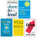 Dare to Lead, Stop Thinking Start Living, Eat That Frog, You Are a Badass, Drive Daniel H. Pink 5 Books Collection Set - The Book Bundle