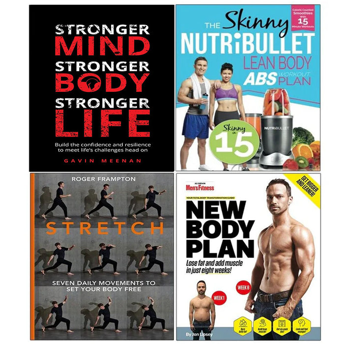Stretch, Stronger Mind, Skinny NUTRiBULLET Lean Body, New Body Plan 4 Books Set - The Book Bundle