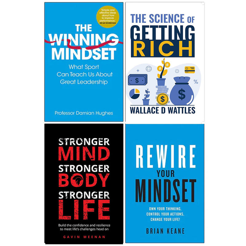 The Winning Mindset, Stronger Mind, The Science of Getting Rich&nbsp, Rewire Your Mindset 4 Books Collection Set - The Book Bundle
