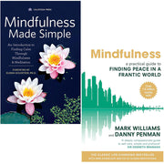 Two paperback mindfulness books from The Book Bundle, featuring guides on finding peace and practicing mindfulness.