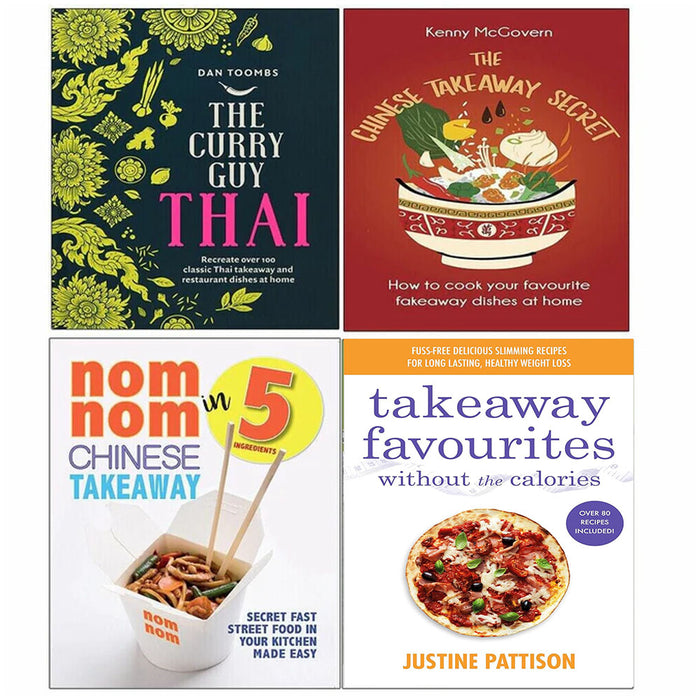 Nom Nom, Chinese Takeaway, Takeaway Favourites, Curry Guy Thai 4 Books Set - The Book Bundle