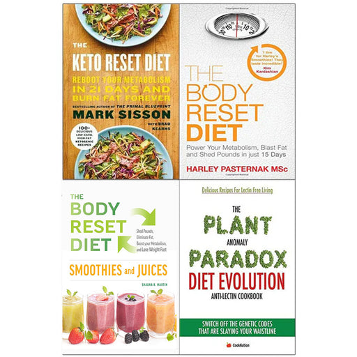 The Body Reset Diet, The Plant Paradox, The Keto Reset Diet, The Body Reset Diet Smoothies and Juices 4 books collection set - The Book Bundle