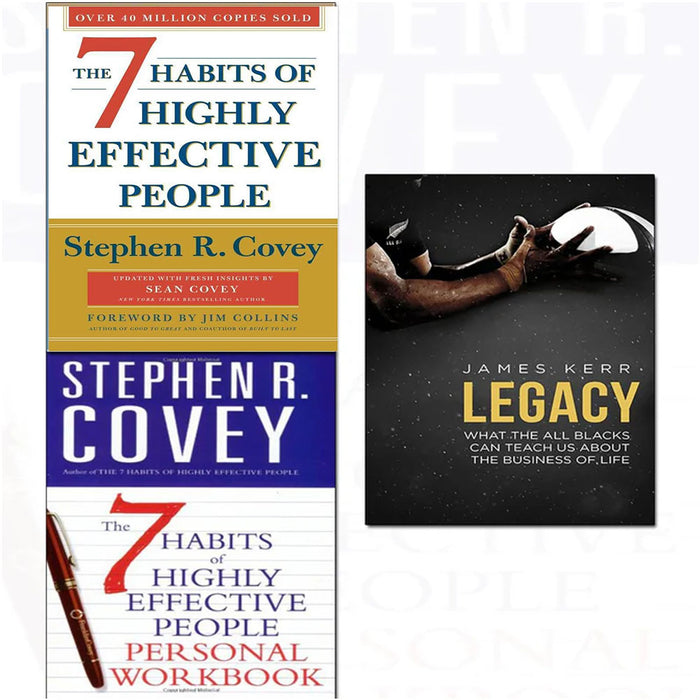 Legacy, 7 Habits of Highly Effective People, Personal Workbook 3 Books Collection Set - The Book Bundle