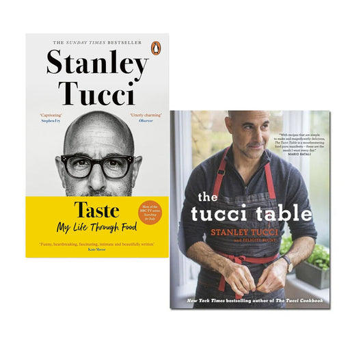 Stanley Tucci Cookbook 2 Books Collection Set Taste, Tucci Table - The Book Bundle