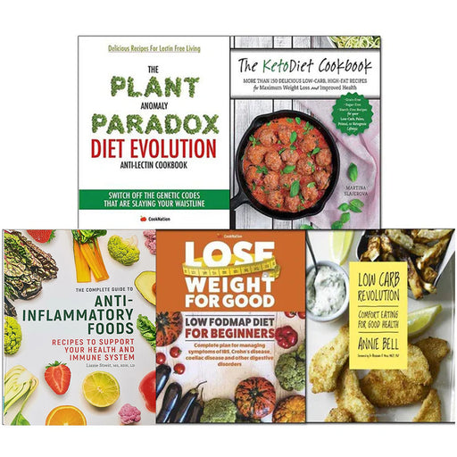 Ketodiet Cookbook, Low Carb Revolution, Fodmap Diet For Beginners, The Complete Guide To Anti-Inflammatory Foods, Plant Anomaly Paradox 5 Books Collection Set - The Book Bundle