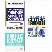 Collection of three non-fiction paperback books on leadership and wealth by Kenneth Blanchard and Brian Keane, including The Science of Getting Rich.