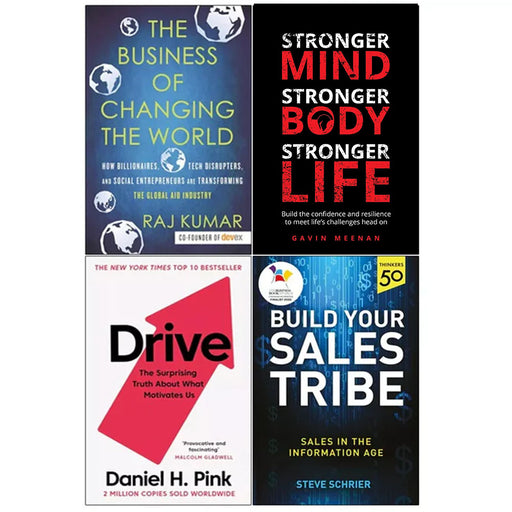 Build Your Sales Tribe, Business of Changing, Stronger Mind, Drive 4 Books Set - The Book Bundle