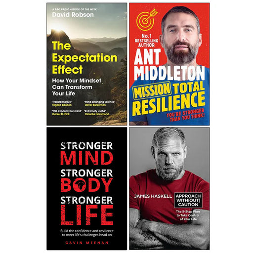 The Expectation Effect, Mission Total Resilience, Stronger Mind, Approach Without Caution 4 Books Collection Set - The Book Bundle