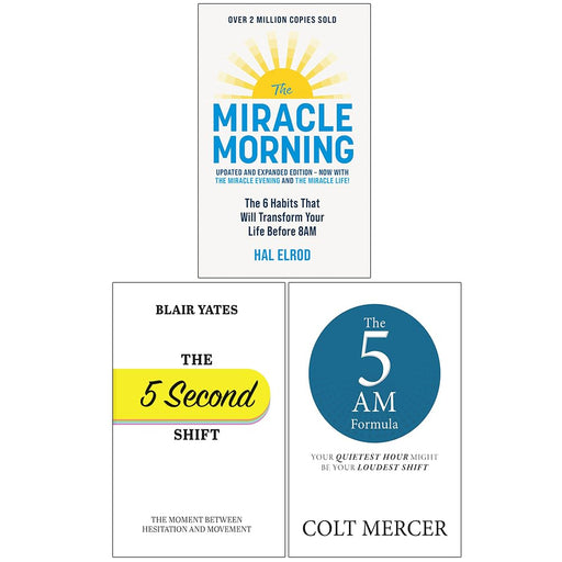 The Miracle Morning, The 5 Second Shift & The 5 AM Formula 3 Books Collection Set - The Book Bundle