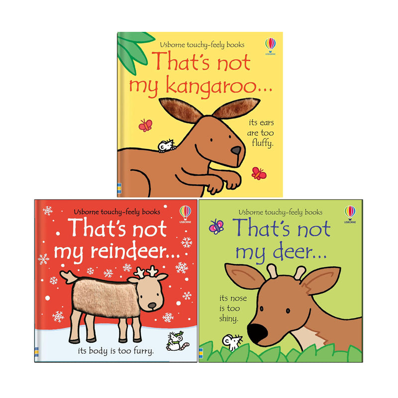 That's not my Series 3 Books Collection Set by Fiona Watt(That's not my kangaroo, That's not my reindeer &That's not my deer) - The Book Bundle