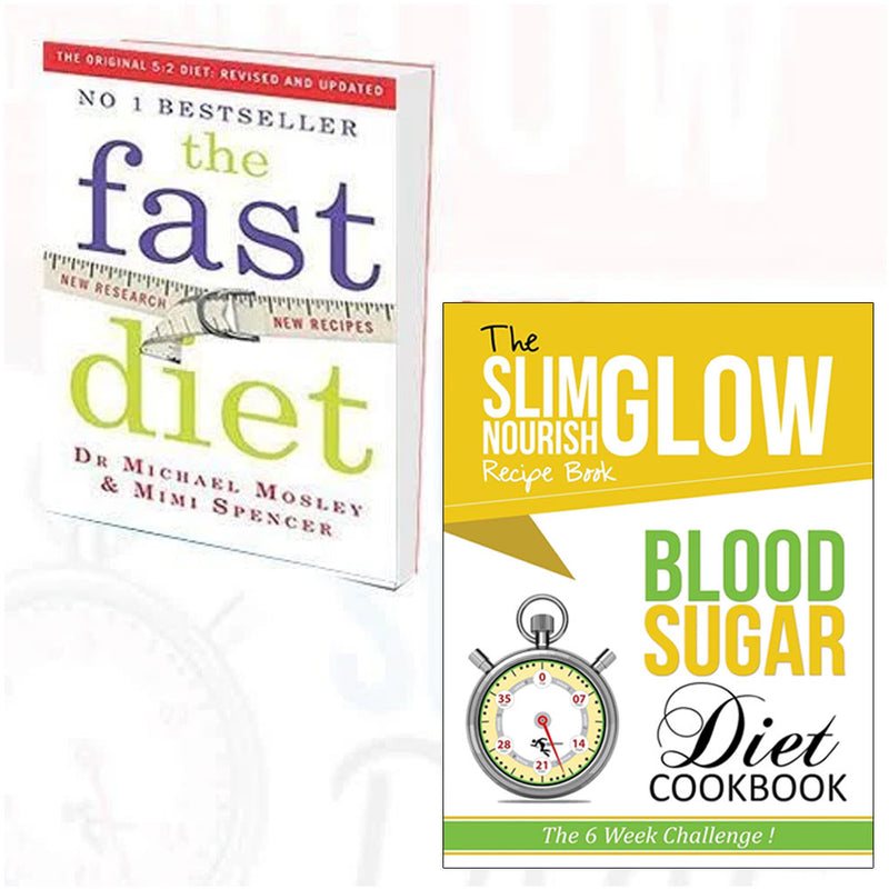 Two paperback books from the Blood Sugar Diet 6 Week Challenge series by Michael Mosley and Carolyn Humphries, featuring diet plans.