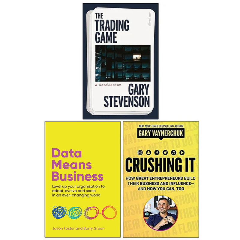 The Trading Game A Confession [Hardcover], Data Means Business & Crushing It! 3 Books Collection Set - The Book Bundle