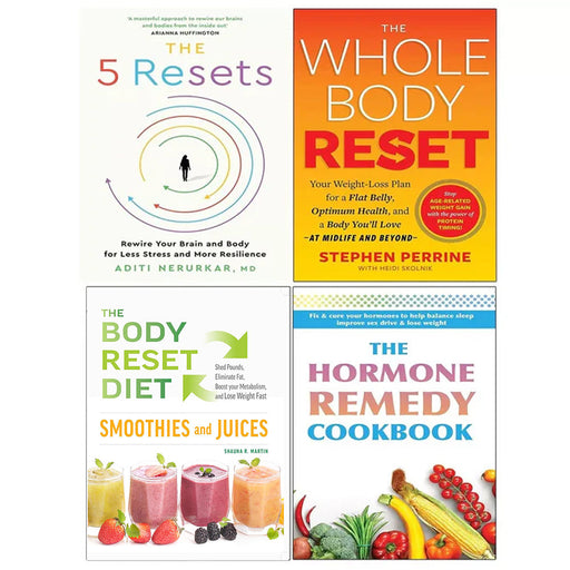 Aditi Nerurkar 5 Resets, Whole Body Reset, Body Reset Diet, Hormone Remedy 4 Books Set - The Book Bundle