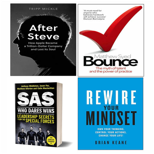 After Steve Tripp Mic,Bounce, SAS Who Dares Wins,Rewire Your Mindset 4 Books Set - The Book Bundle